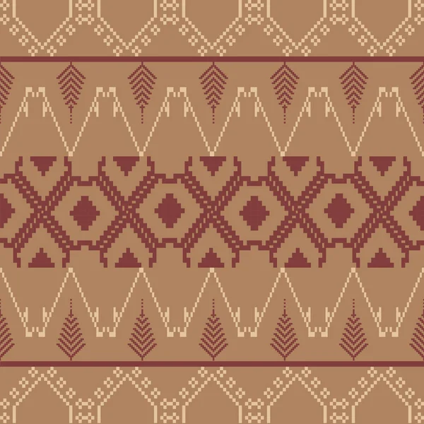 Bir Earthy Tone ve Retro Style Floral. El yapımı dokuma motifleri olan etnik kökenli, pürüzsüz pikseller. Halk tarzı tekstil baskıları, dijital kumaşlar ve kültürel tasarım projeleri için mükemmel.