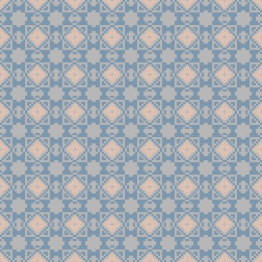 Bir Light-Pastel Tone ve Retro-Style Floral, Etnik-İlham Verici Pikselsiz El yapımı Dokuma Motifleri. Halk tarzı tekstil baskıları, dijital kumaşlar ve kültürel tasarım projeleri için mükemmel..