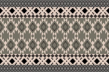 Koyu Kahverengi Ton ve Retro-Tarz Çiçek, Etnik-İlham Veren Dikensiz Piksel Örgü El yapımı Örgü Motifleri. Halk tarzı tekstil baskıları ve dijital kumaşlar için mükemmel.