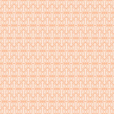 Yumuşak Toprak Tonu ve Retro Tarzı, Etnik kökenli pürüzsüz piksel deseni ve el yapımı dokuma motifleri. Halk tarzı tekstil baskıları, dijital kumaşlar ve kültürel tasarım projeleri için mükemmel.