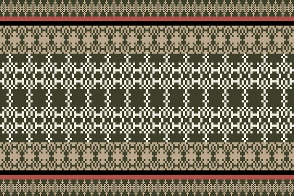 Derin, Toprak Ton ve Retro Style. Bu Etnik-esinlenilmiş pürüzsüz piksel desen el yapımı dokuma motifleri içeriyor. Halk tarzı tekstil baskıları ve dijital kumaşlar için mükemmel.