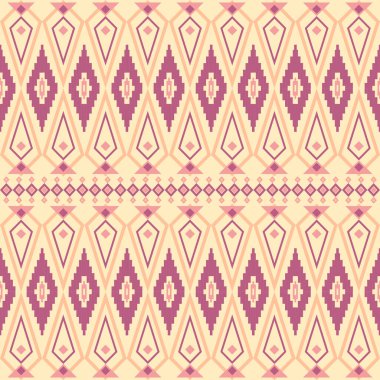 Etnik ve Halk Sanat Motiflerinden esinlenilmiş kabile geometrik kusursuz desen. Tekrarlayan geometrik şekiller, sembolik biçimler ve canlı renk paletleri ile bu tasarım kültür, ritim ve zamansız gelenek duygusunu taşır. Tekstil için mükemmel