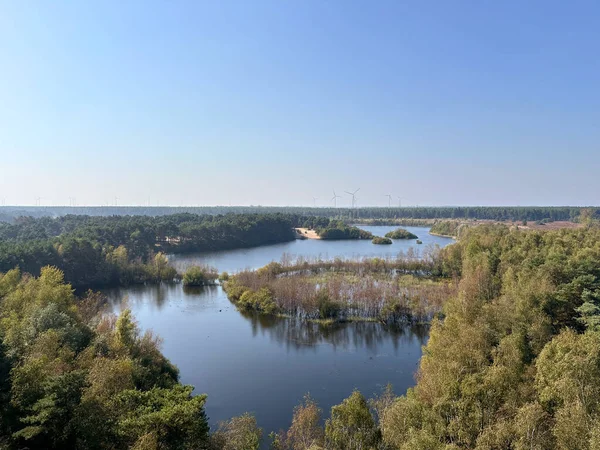 Lommel Sahra 'nın güzel manzarası gözcü kulesinden Reus van Bosland' a kadar uzanır.