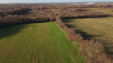 Barut Parkı 'ndaki Kışlık Otlağın Hava Aracı Görüntüsü