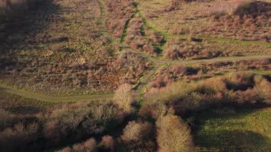 Barut Parkı 'ndaki Kışlık Otlağın Hava Aracı Görüntüsü