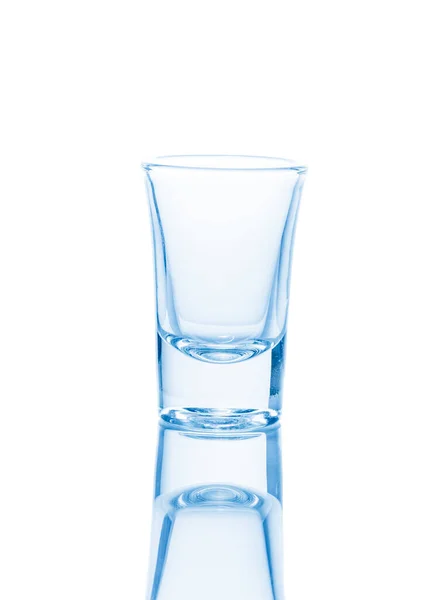 Mooi Leeg Glas Geïsoleerd Witte Achtergrond — Stockfoto