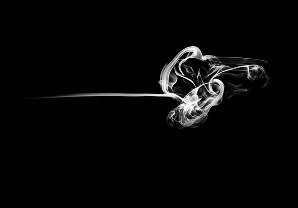 Smoke Incense Stick Burning Black Background — Stock Photo, Image