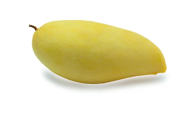 Natuurlijke Gele Rijpe Mango Een Mooie Witte Achtergrond — Stockfoto
