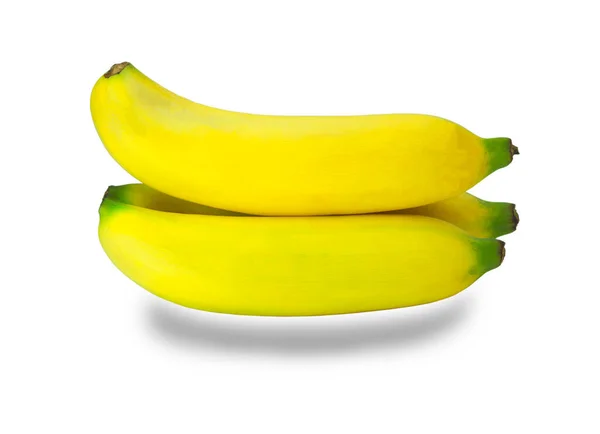 Leuchtend Farbige Bananen Isoliert Auf Einem Schönen Weißen Hintergrund — Stockfoto