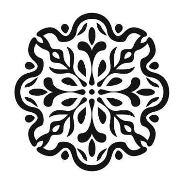 Bir kar tanesine benzeyen zarif simetrik tasarım.