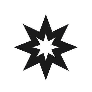 Beyaz arkaplanda beyaz merkezli soyut yıldız patlaması şekli