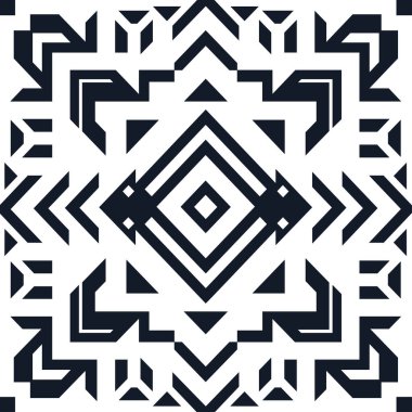 Siyah ve beyaz soyut şekillerin geometrik deseni