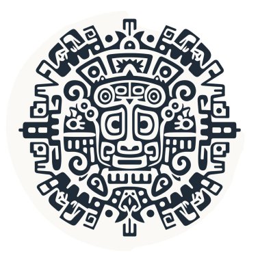 Eski Güney Amerika kültüründen dairesel kabile sembolü.