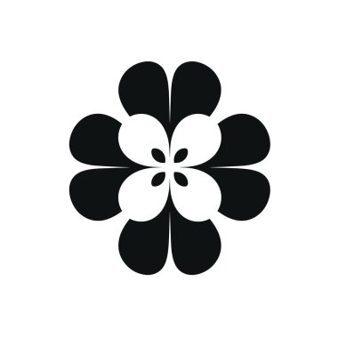 Farklı renklerde siyah ve beyaz desenli çiçek deseni