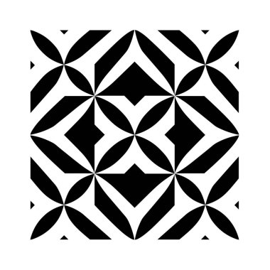 Bir illüstrasyon tekrarlayan bir geometrik desen sunar.