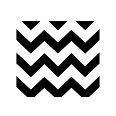 Grafik tasarımı, beyaz zigzag çizgileri içerir. Tasarım yinelenen bir geometrik desen olarak görünür.