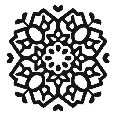 Tekrarlayan çiçek desenli siyah beyaz grafik tasarımı