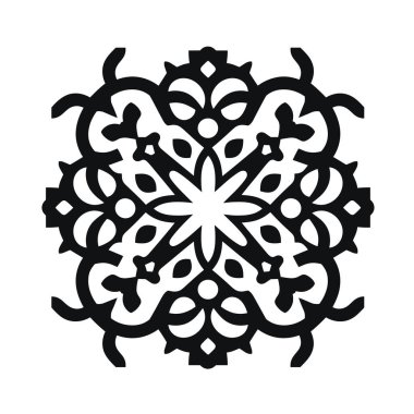 Beyaz arkaplanda dekoratif siyah vektör tasarım ögesi