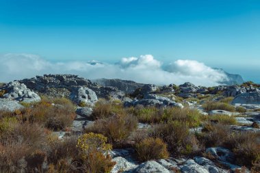 bulutlu ve dağlı güzel bir manzara.