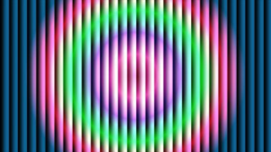 Parlak merkezli renkli dikey çizgiler, modern ve soyut bir arkaplan oluşturur.
