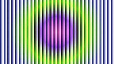 Renkli dikey çizgilerin dinamik ve soyut deseni, parlak merkezi odak noktası..