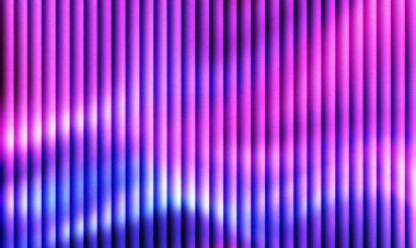 Canlı mor ve mavi eğimli dikey çizgiler, dijital tanecikli doku, modern soyut