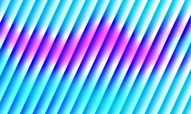 Mavi, mor ve beyaz köşegen çizgileri olan soyut, parlak çizgili arkaplan