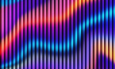 Dijital gürültü dokusu ve renkli modern arkaplan ile hareketli dikey eğimli çizgiler