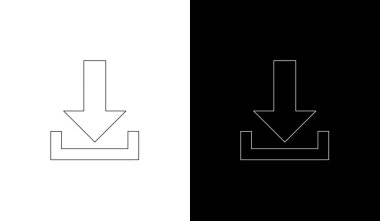 Siyah arkaplan üzerindeki temiz beyaz oklar sunum ve tasarım projeleri için seçenekleri, kararları ve stratejik planlamayı sembolize ediyor