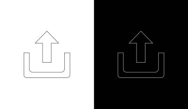 Temiz, modern yukarı doğru beyaz ve neon mavisi ok sembolleri, iş, ilerleme ve dijital tasarım projeleri için ideal.