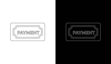 E-ticaret, uygulamalar ve web tasarımı kullanımı için açık ve koyu temalı minimalist ödeme düğmesi simgeleri.