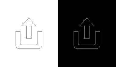 Tasarım projelerinde gayrimenkul, iş büyümesi ve başarı kavramları için ideal, yükselen bir ok içeren temiz ve modern ev ikonu.