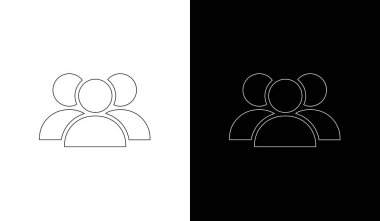 Koyu arkaplanda temiz ve modern satır sanatsal kulaklık simgesi, uygulamalar, web siteleri ve dijital medya projeleri için ideal.