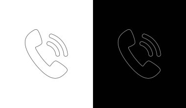 Telefon tutan bir elin minimalist simgesi sinyal dalgaları yayıyor, teknoloji, bağlantı ve iletişim tasarımları için ideal..