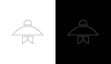 Gayri menkul, ev hizmetleri ve dijital tasarım projeleri için ideal bir sanat evi simgesi.