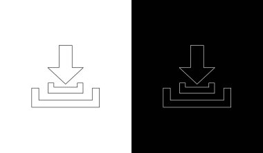 Yukarı ok ile temiz ve modern bulut indirme simgesi, uygulamalar, web siteleri ve dijital içerik dağıtımı için idealdir.