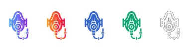 Medical Oxygen Mask Icon Set vol 3691