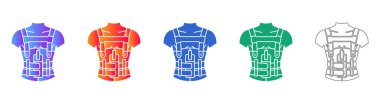 Orthopedic Back Brace Icons for Medical Use vol 3655