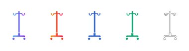 Medical IV Pole Icons Set vol 3569