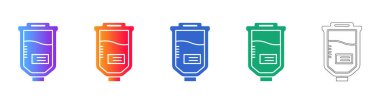 Medical IV Drip Bag Icon Set in Multiple Colors vol 3711