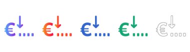 Euro Para Birimi Fiyatı Düşürme Simgesi 41123