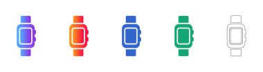 Modern Smartwatch Aygıt Simgesi Set vol 10943
