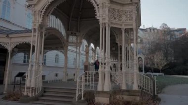 Çek Cumhuriyeti 'nin Karlovy Vary Tarihi Spa Kasabası Avrupa Manzarası