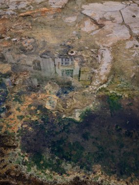 Çek Cumhuriyeti, Karlovy Vary 'de Taş ve Su Dokusuna Yakın Çekim