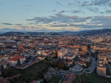 Guimaraes, Portekiz 'in havadan görünüşü ve manzarası