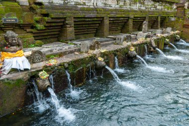 Bali 'deki Tirta Boş Hindu Tapınağı' ndaki Kutsal Su Çeşmeleri