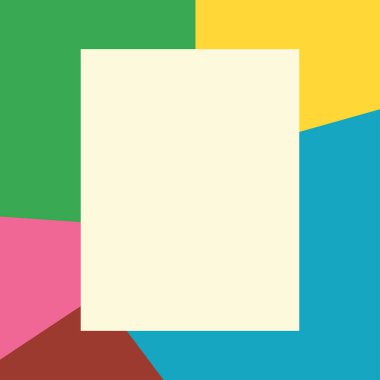 Merkezi Boşluklu Renkli Geometrik Soyut Arkaplan