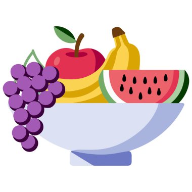 Taze besleyici gıda seçimi beyaz arkaplanda izole edilmiş vektör çizimi