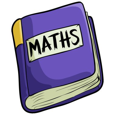 Okulun aritmetik kitabı beyaz arkaplanda izole edilmiş vektör çizimi