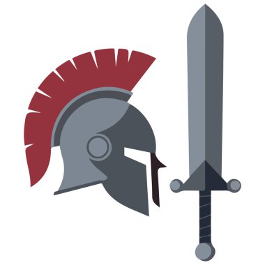 Ortaçağ savaşçı giysisi izole vektör illüstrasyonunu ayarla